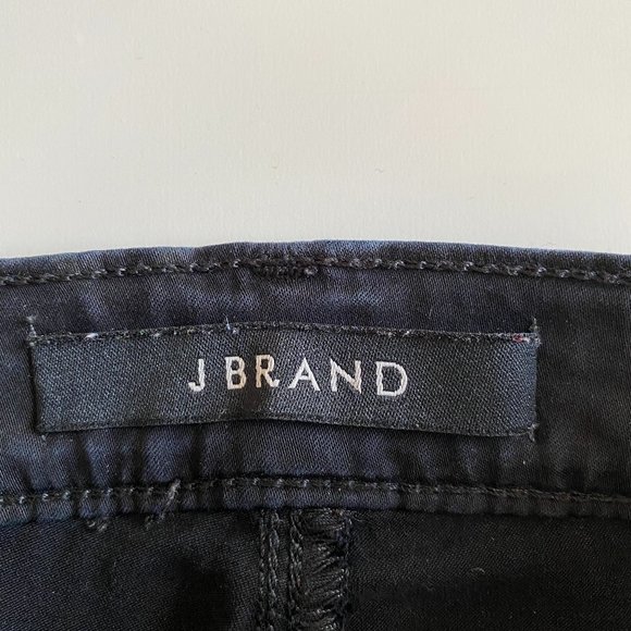 J Brand Super Skinny Coated Jeans Black 24 - Picture 5 of 9